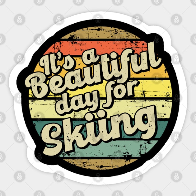 Skiing hobby present perfect for him or her mom mother dad father friend Sticker by SerenityByAlex